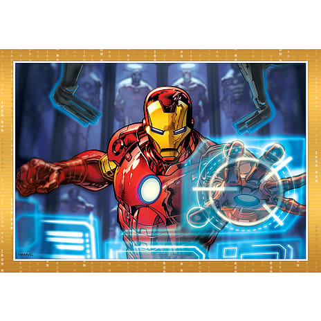 Avengers puslespil 4i1 - 12, 16, 20 og 24 brikker