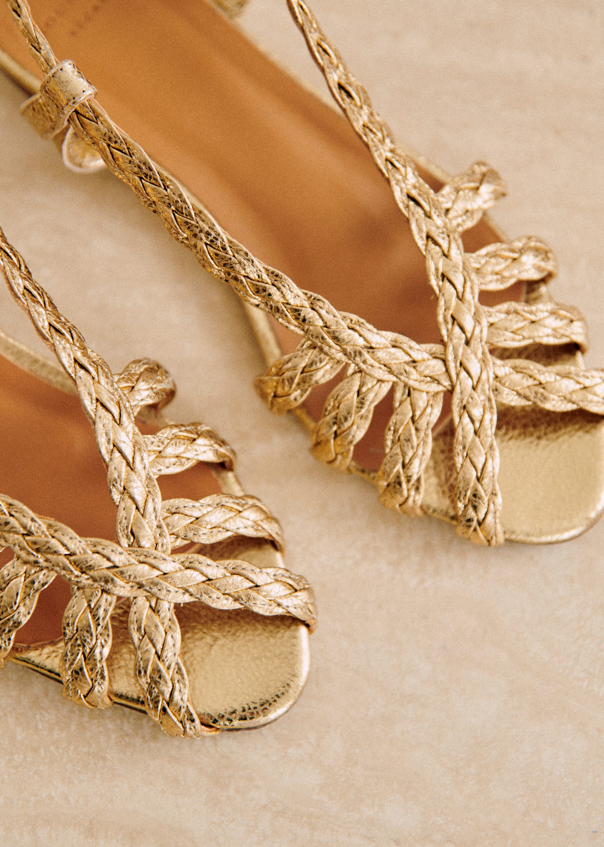 Sandales Low Natacha - Doré lisse tressé - SOULIERS/SOULIERS Sandales 5906219