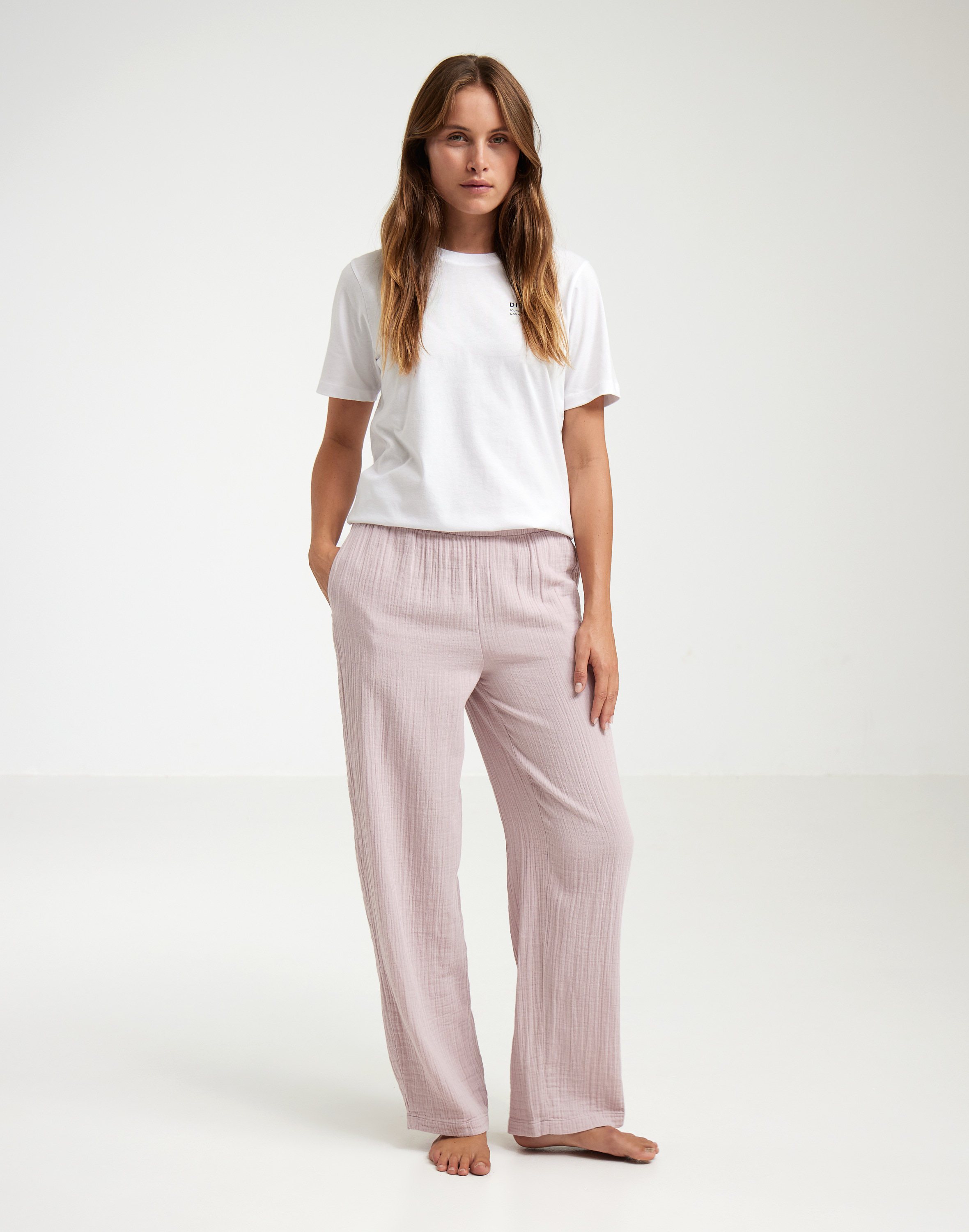 Broek van mousseline-katoen voor dames
