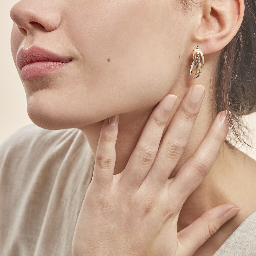 Créoles Holly Or Bicolore