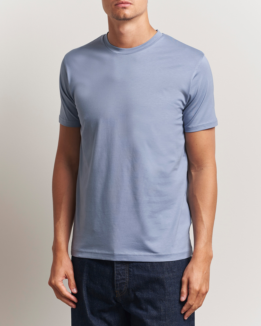 Sunspel Riviera Midweight T-Shirt Vintage Blue