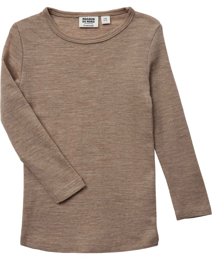 Magasin du Nord Collection Woola 3 LS - RWS Merino Wool Khaki melange