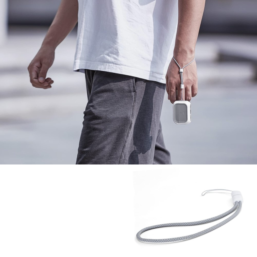 AirPods Pro 2 / AirPods Pro Orbit Hybrid Series MagSafe Hybrid Hülle mit Handschlaufe - Grau / Weiss