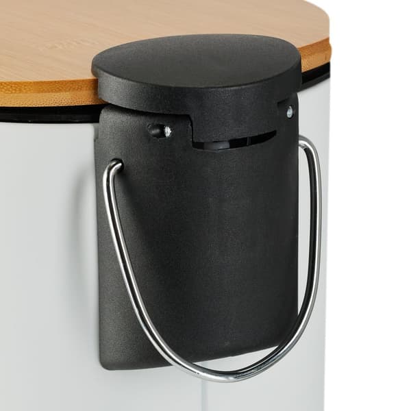 Avfallsbeholder for bad 3 liter med bambuslokk
