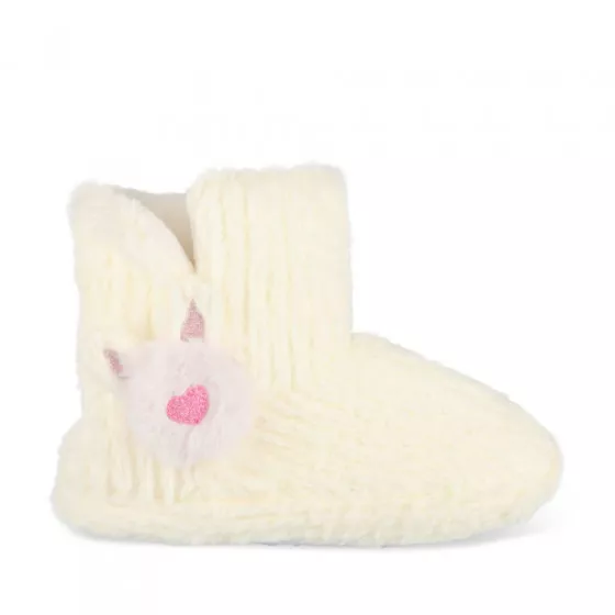Chaussons bottines BEIGE LOVELY SKULL