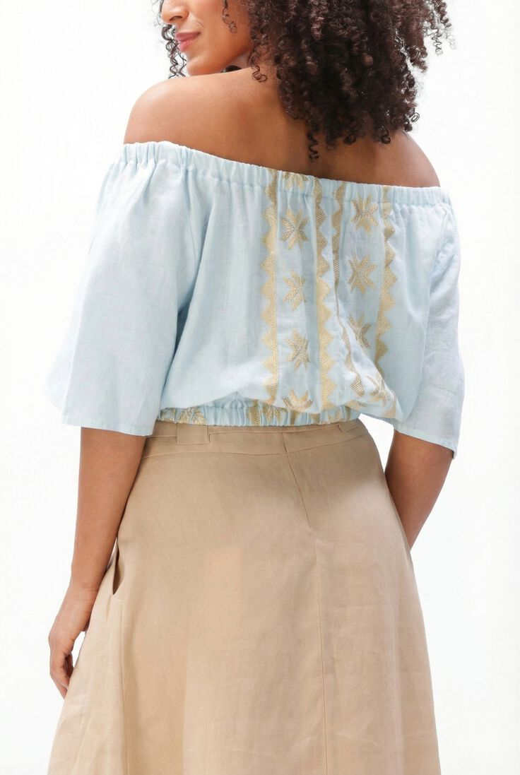 blauwe greek archaic kori tops & t-shirts s26k-2144037