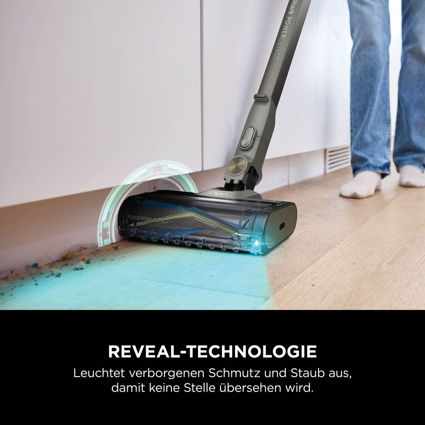 Shark PowerDetect Clean & Empty Akku-Staubsauger mit Absaugstation, bis 70 Min. Laufzeit, kabellos, selbstentleerend, für Tierhaare, Allergiker, Teppich und Hartböden, mit LED-Licht, IP3225EUT