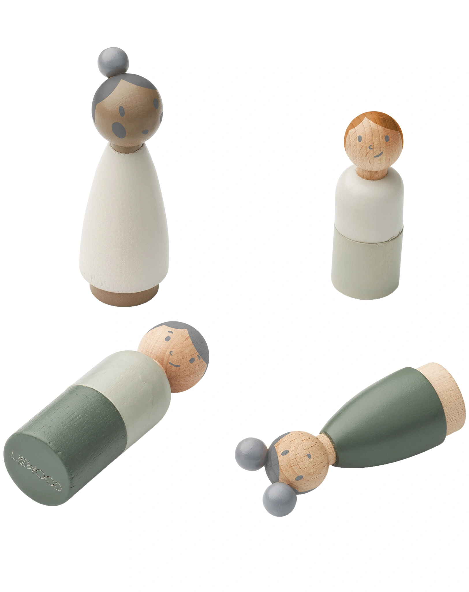 Holzpuppen LOTTA FAMILY 4-teilig in hunter green
