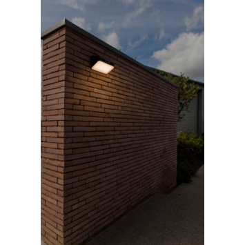 LUTEC wandlamp Aero Solar donkergrijs 8,6W
