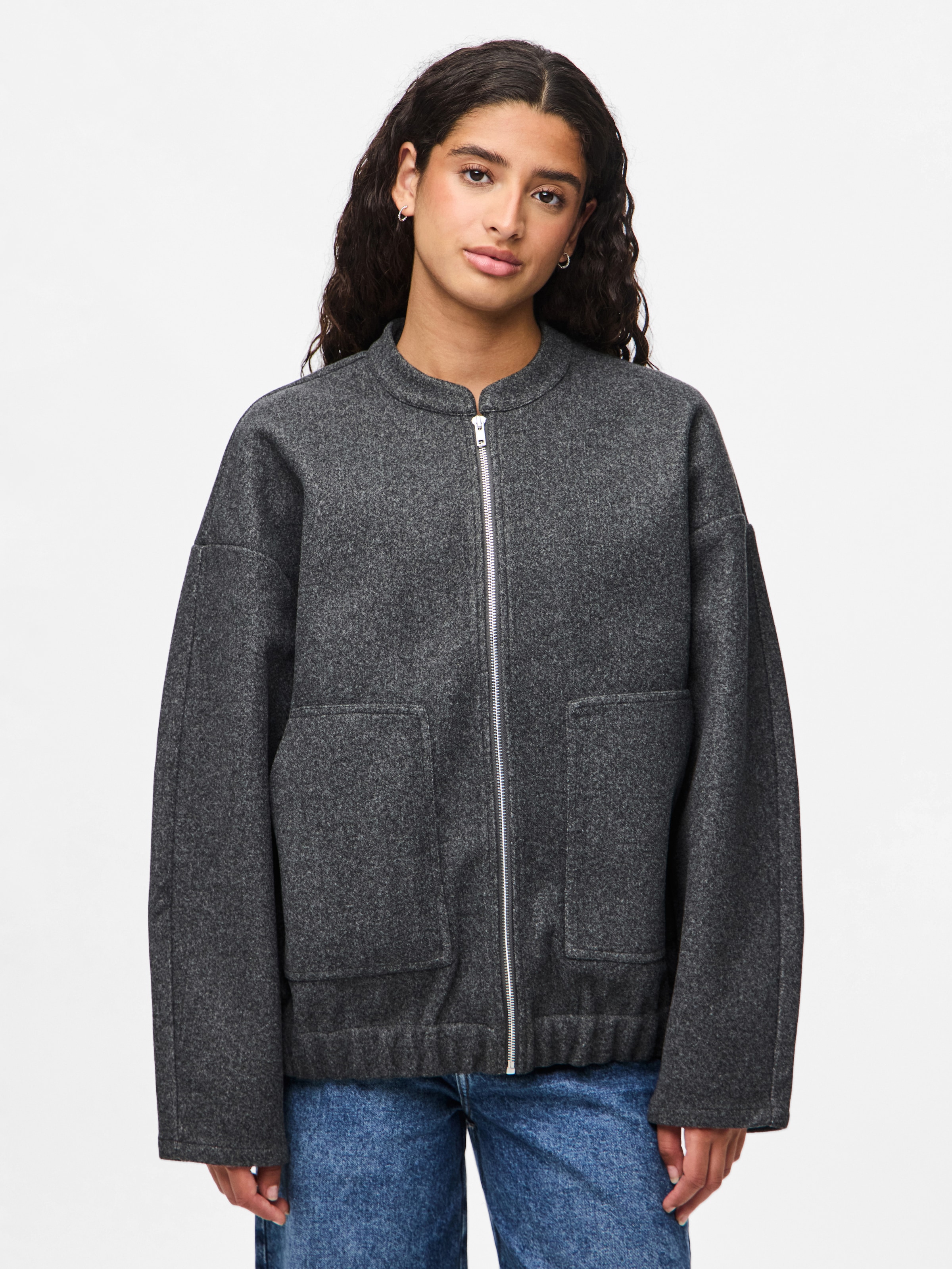 pieces Blouson »PCDEBBIE LS BOMBER JACKET NOOS« ohne Kapuze