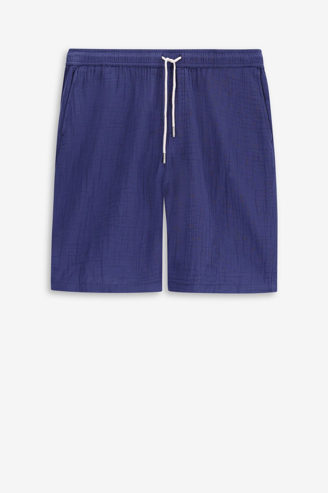 Donkerblauwe mousseline shorts