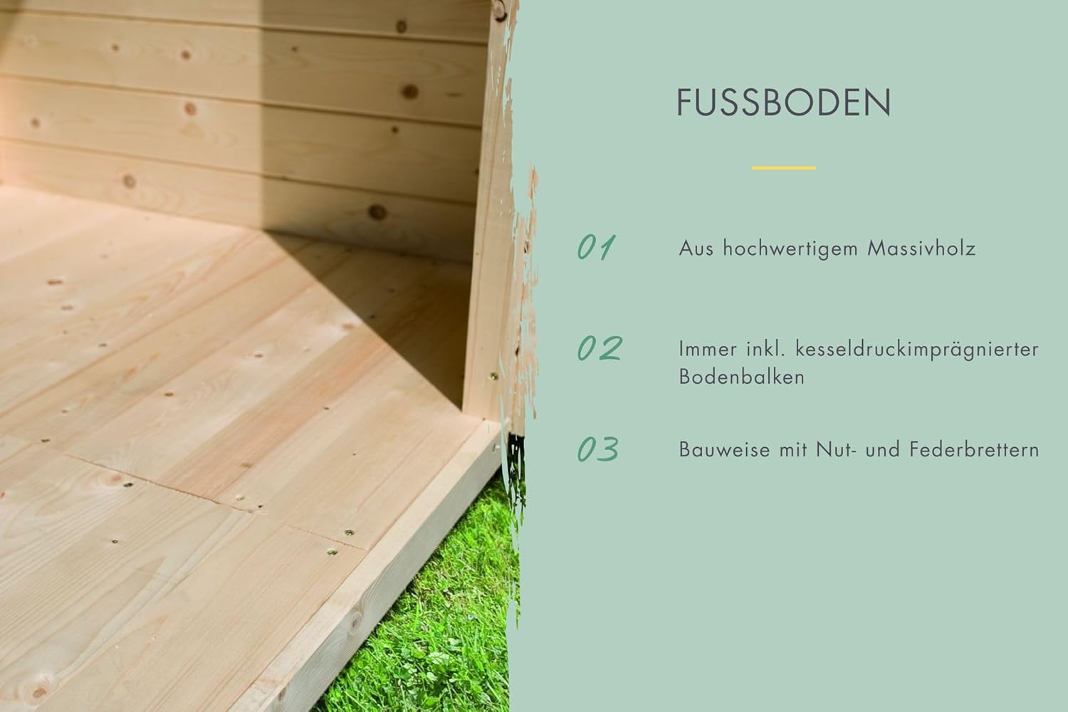 Karibu Gartenhaus Maluna 1 inkl. Fußboden & Dacheindeckung Gerätehaus Gartenlaube 19 mm Wandstärke (naturbelassen)