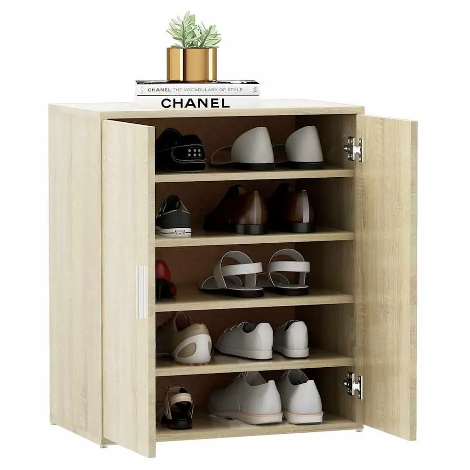 vidaXL - Schoenenkast - Bruin - Bewerkt hout - 60 x 35 x 70 cm