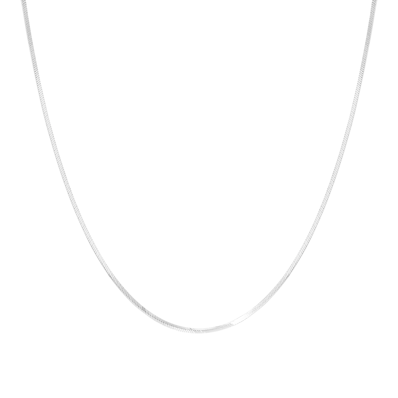 Gerecycled zilveren ketting slang schakel