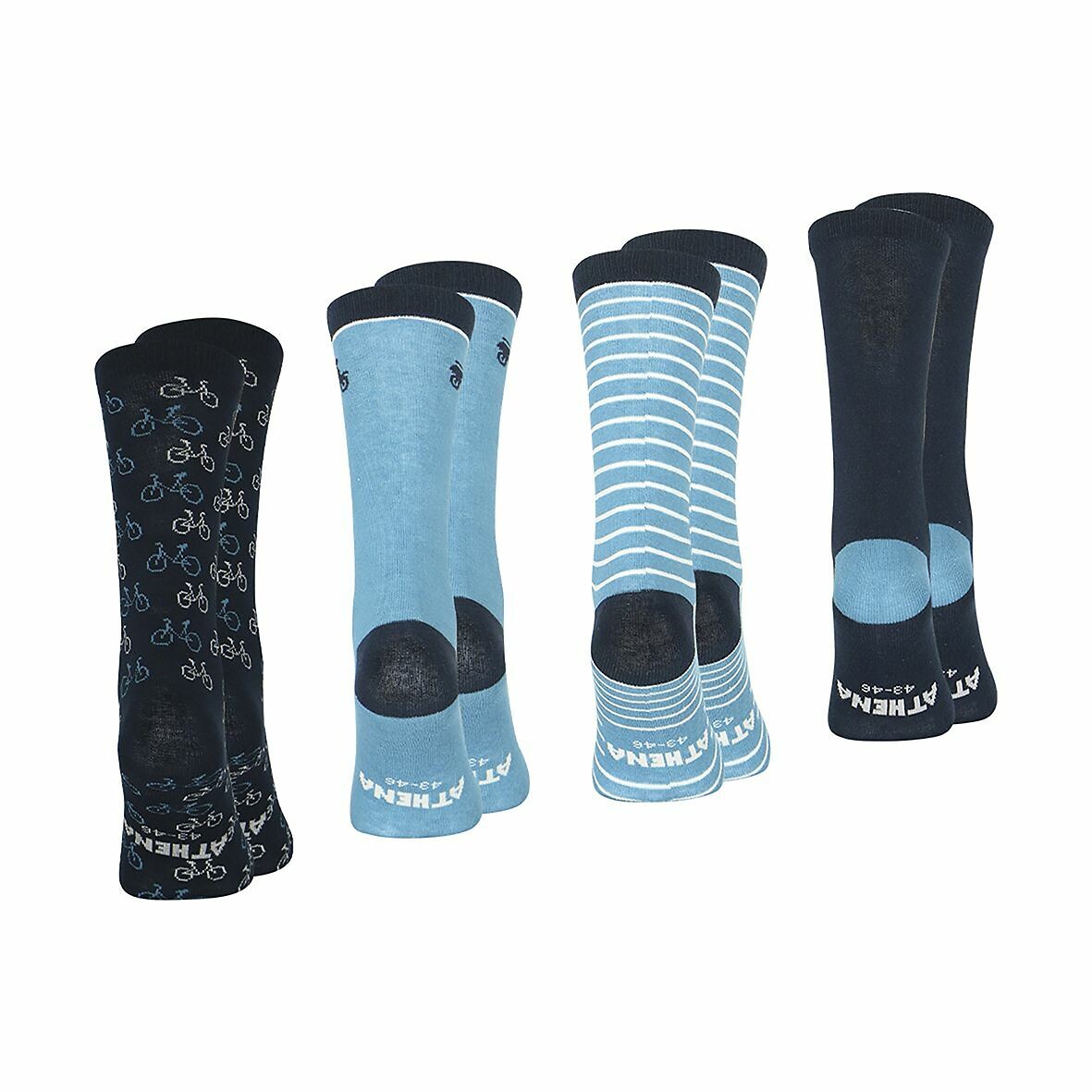ATHENA<br>Conjunto de 4 pares de meias estampadas