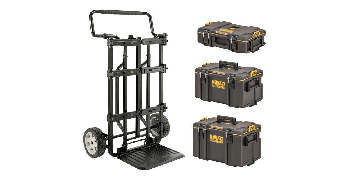 DEWALTDWST83401-1 ToughSystem 2.0 4-in-1 set met trolley gereedschapskist  (Zwart/geel)