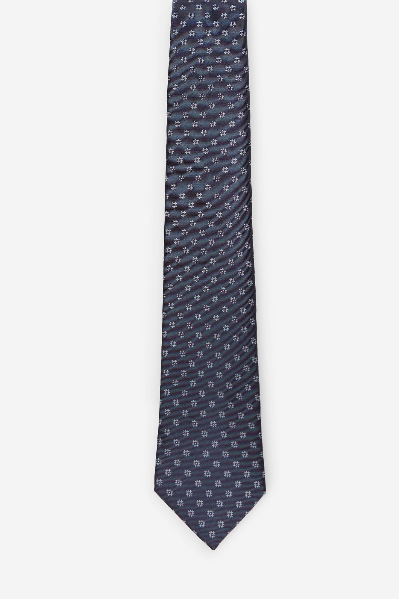 Gravata de seda com microestampa - Azul