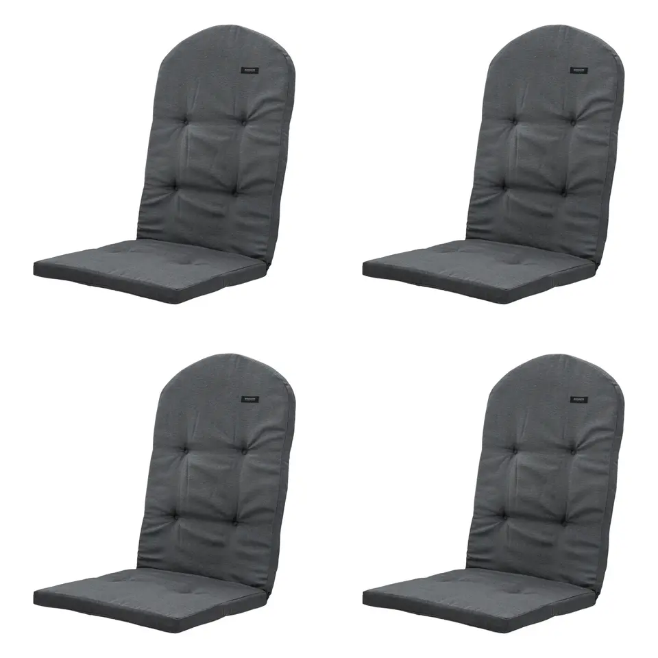 Madison - Tuinkussen Bearchair Panama grey - Ca. 128x48 cm - Set van 4