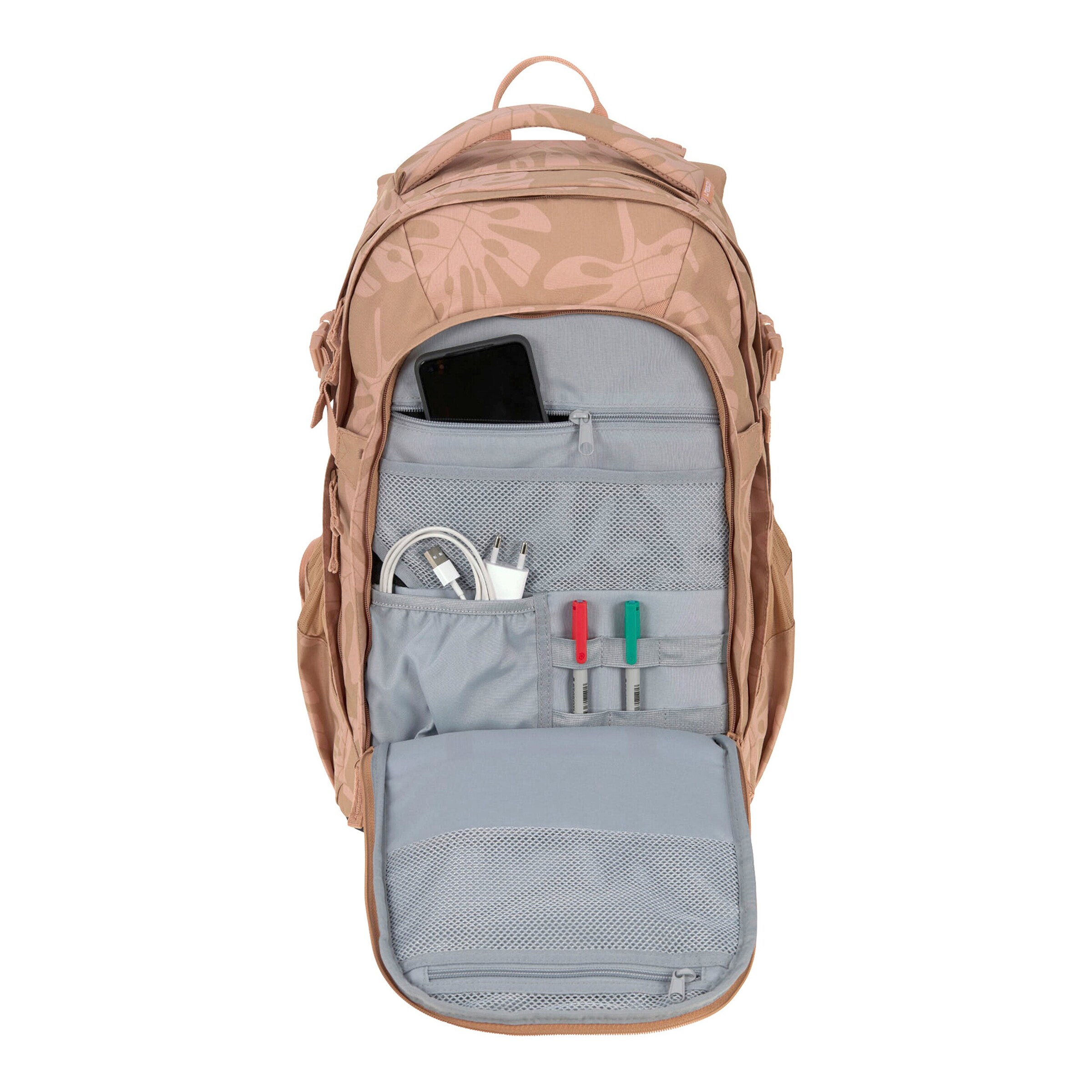 Lässig Schulrucksack BOLD Origin Leaves caramel