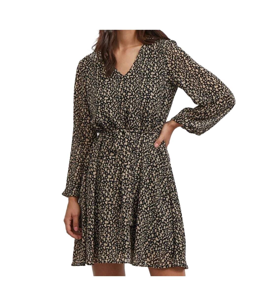 Robe Imprimée Noire Femme Vila Viadeline