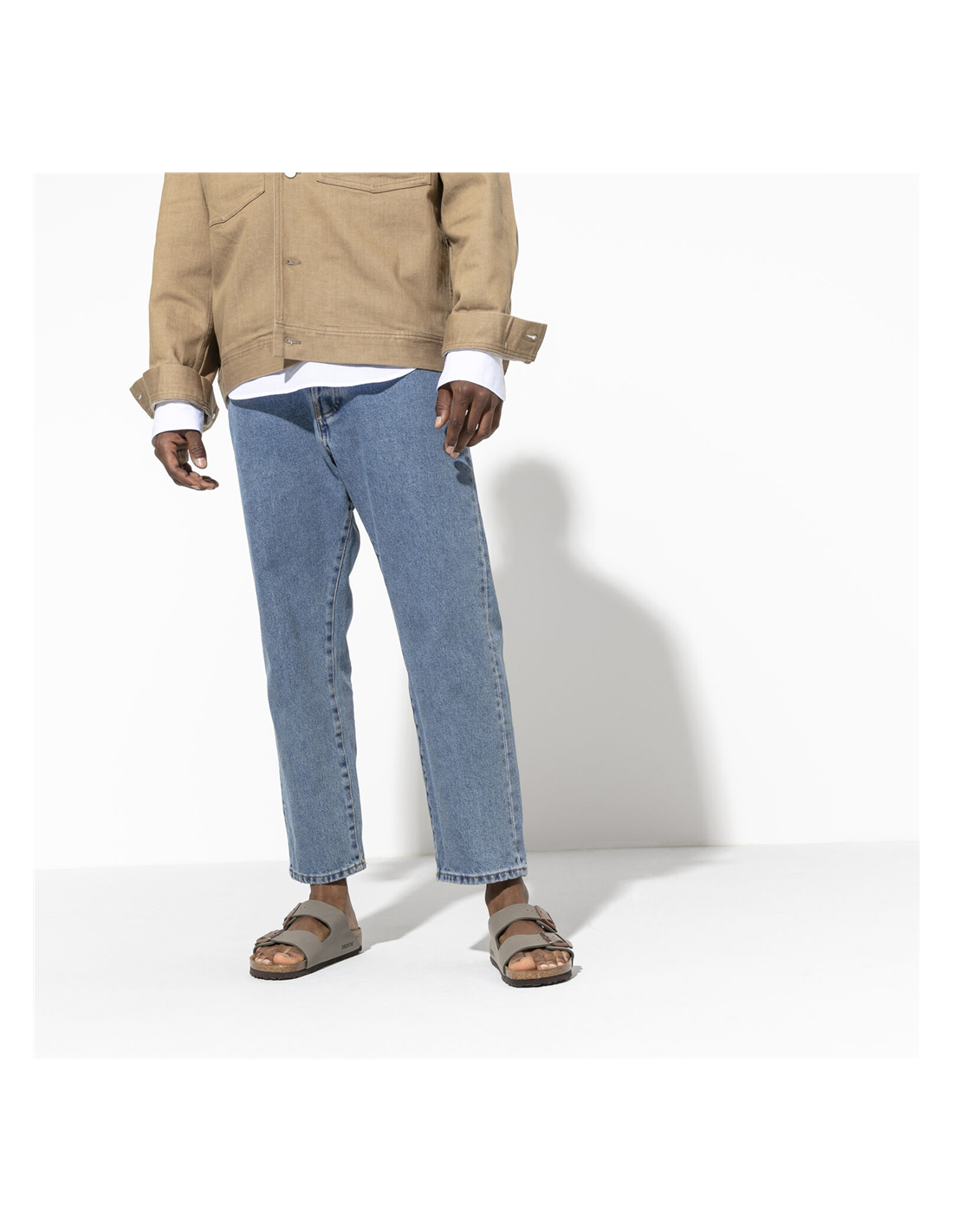 birkenstock mules homme arizona cuir taupe