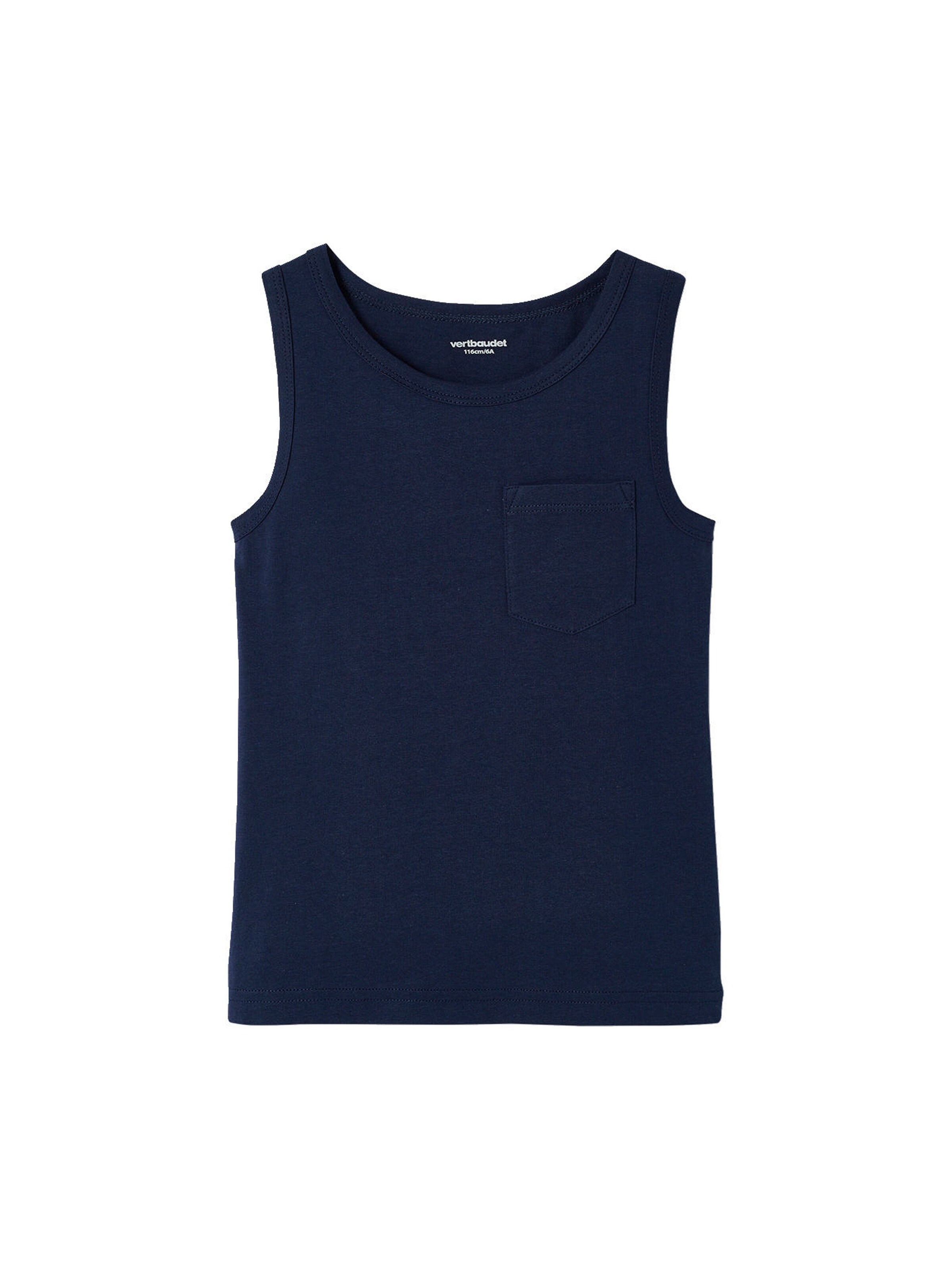 Vertbaudet 2er-Pack Jungen Trägershirts, Palmen pack weiß
