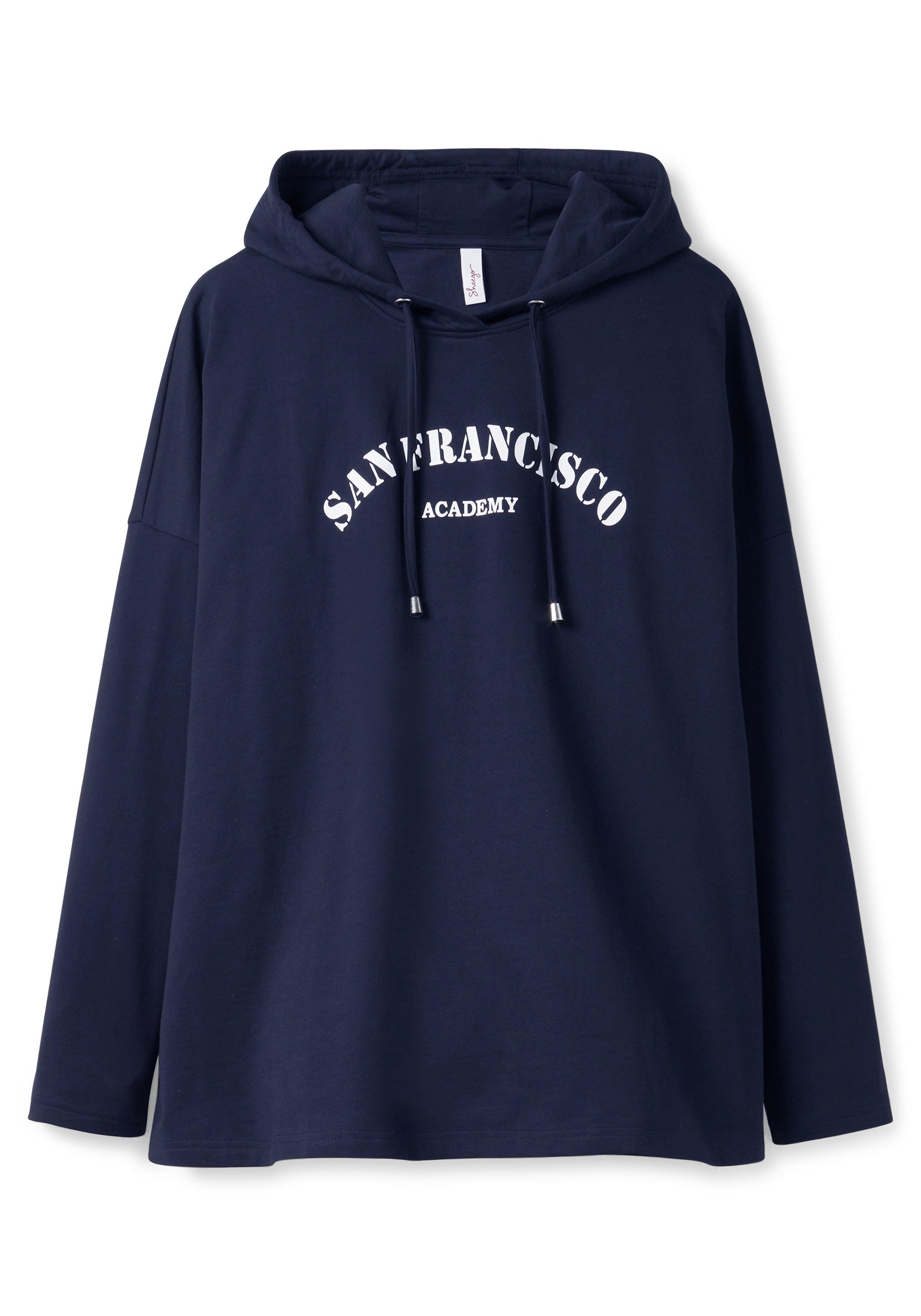 Kapuzensweatshirt mit Frontdruck, in A-Linie