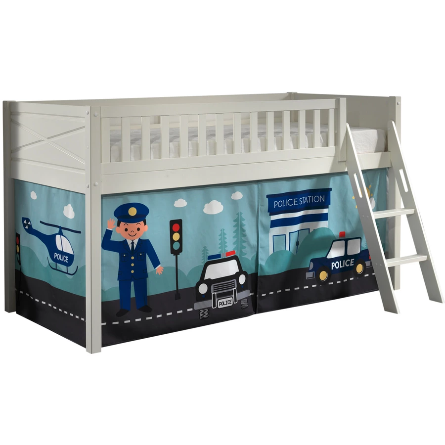VIPACK Spielbett SCOTT Police weiß