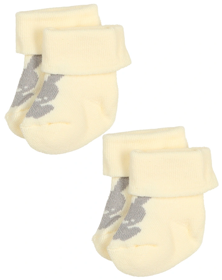 Baby-Socken HASE EWY 6er-Pack in creme/grau