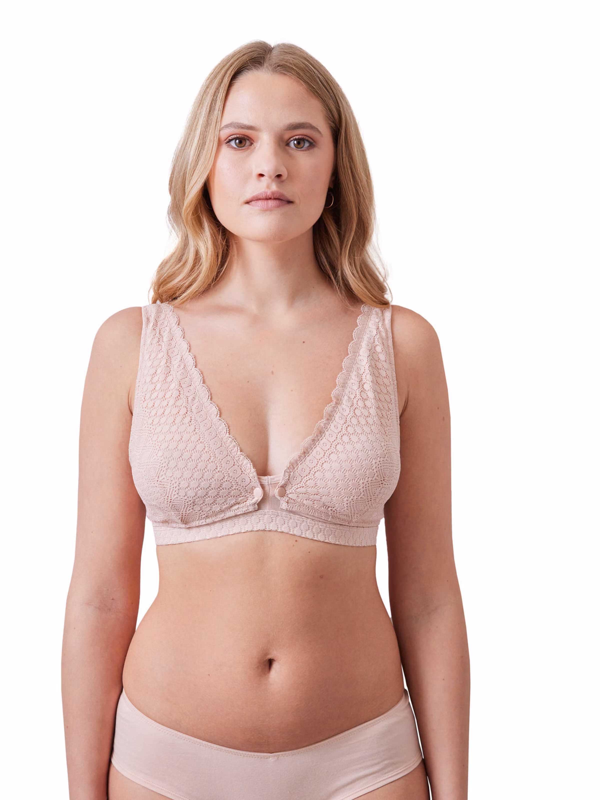 Vertbaudet Spitzen-BH für Schwangerschaft und Stillzeit rosa nude