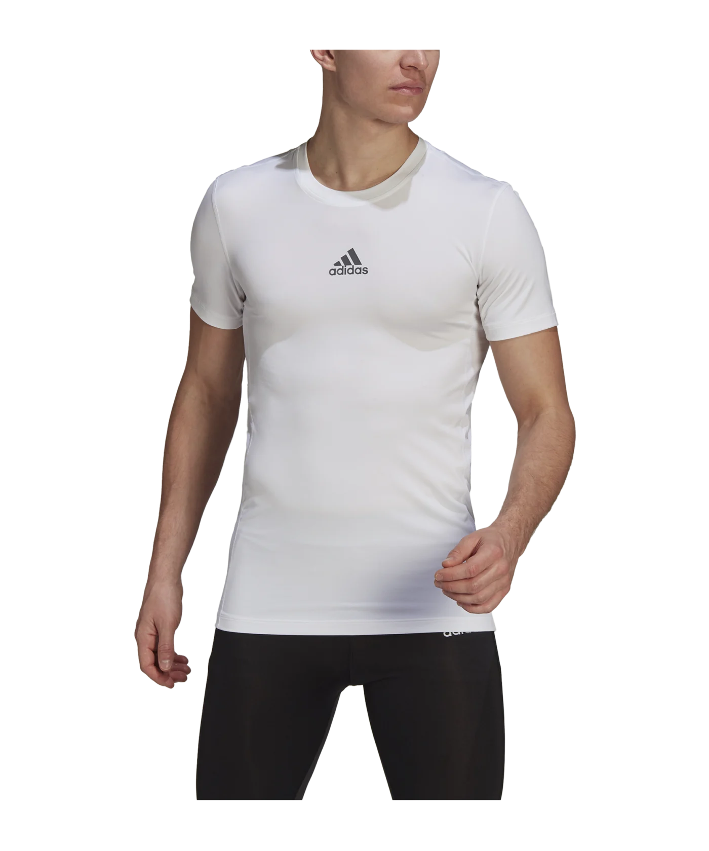 adidas Techfit Shirt kurzarm Weiss
