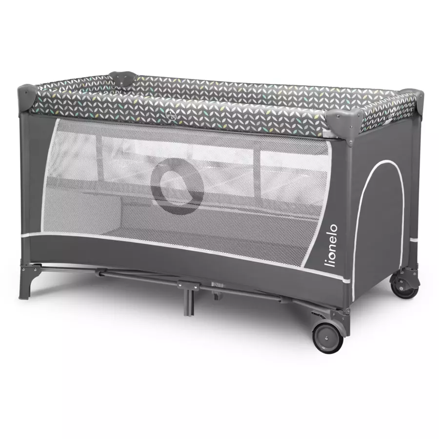 lionelo Reisebett Flower Grey Scandi