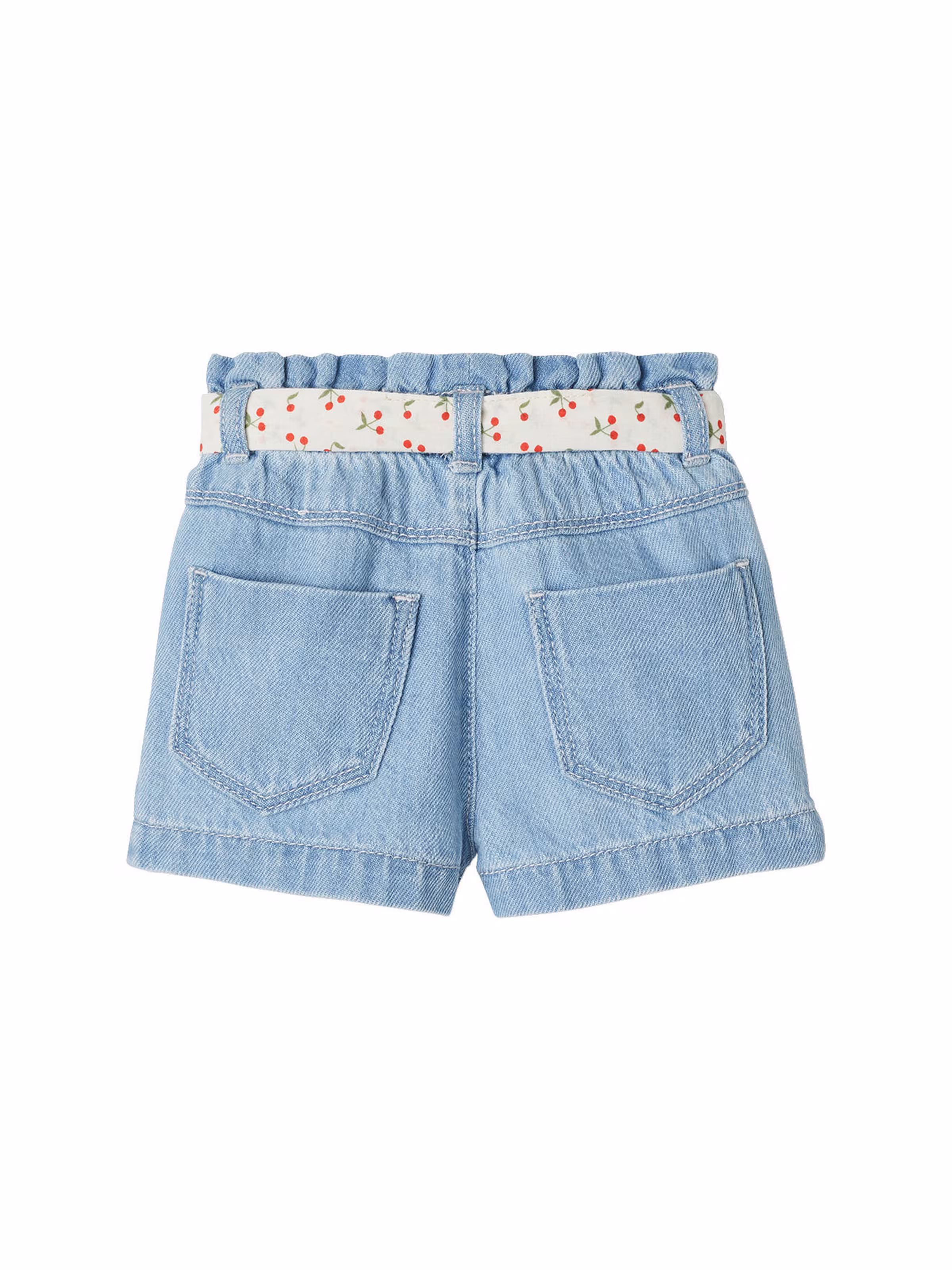Vertbaudet Baby Paperbag-Shorts mit Stoffgürtel bleached