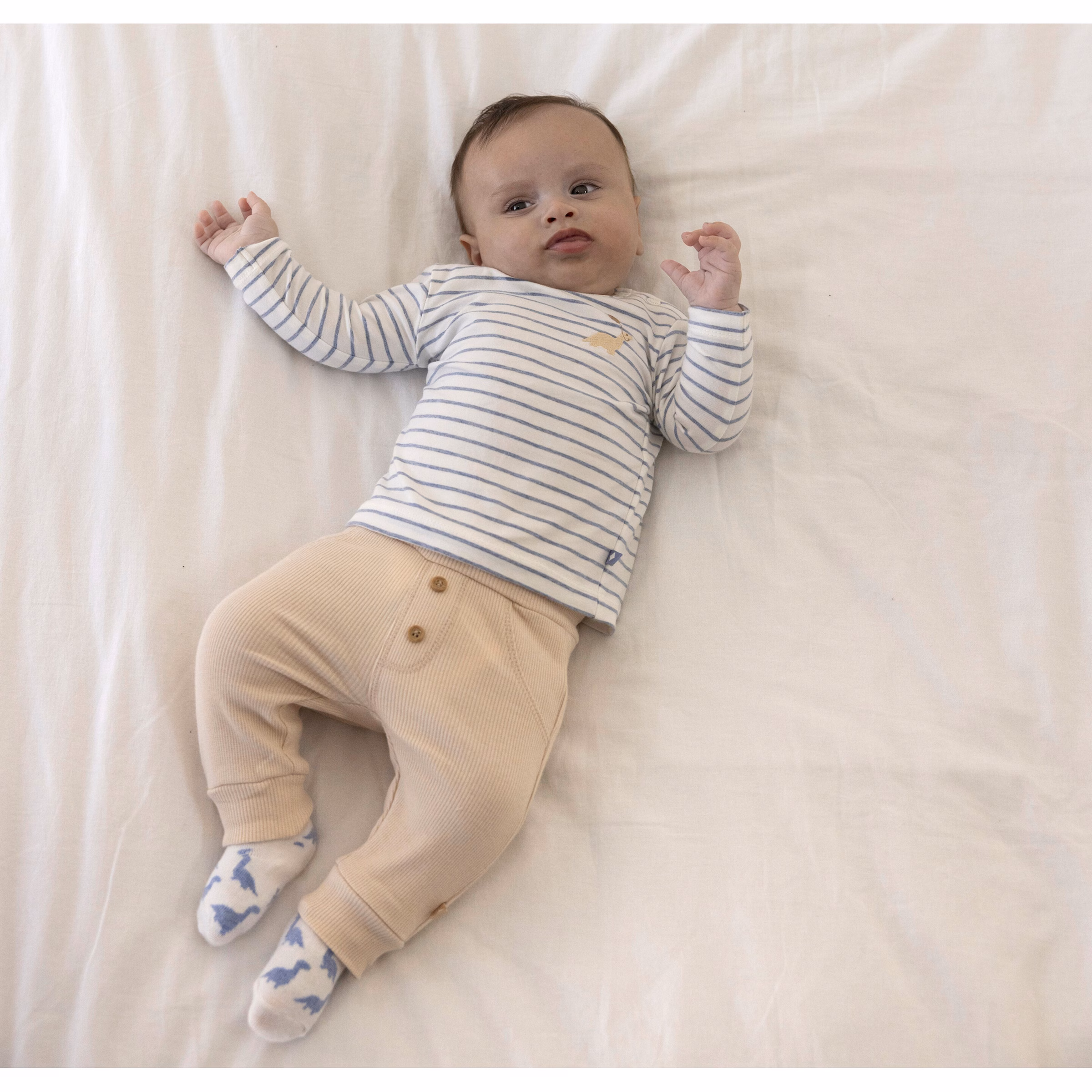 Feetje Jogginghose Rippqualität beige