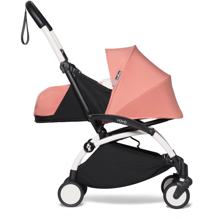 BABYZEN Kinderwagen YOYO2 0+ White mit Neugeborenenaufsatz Ginger