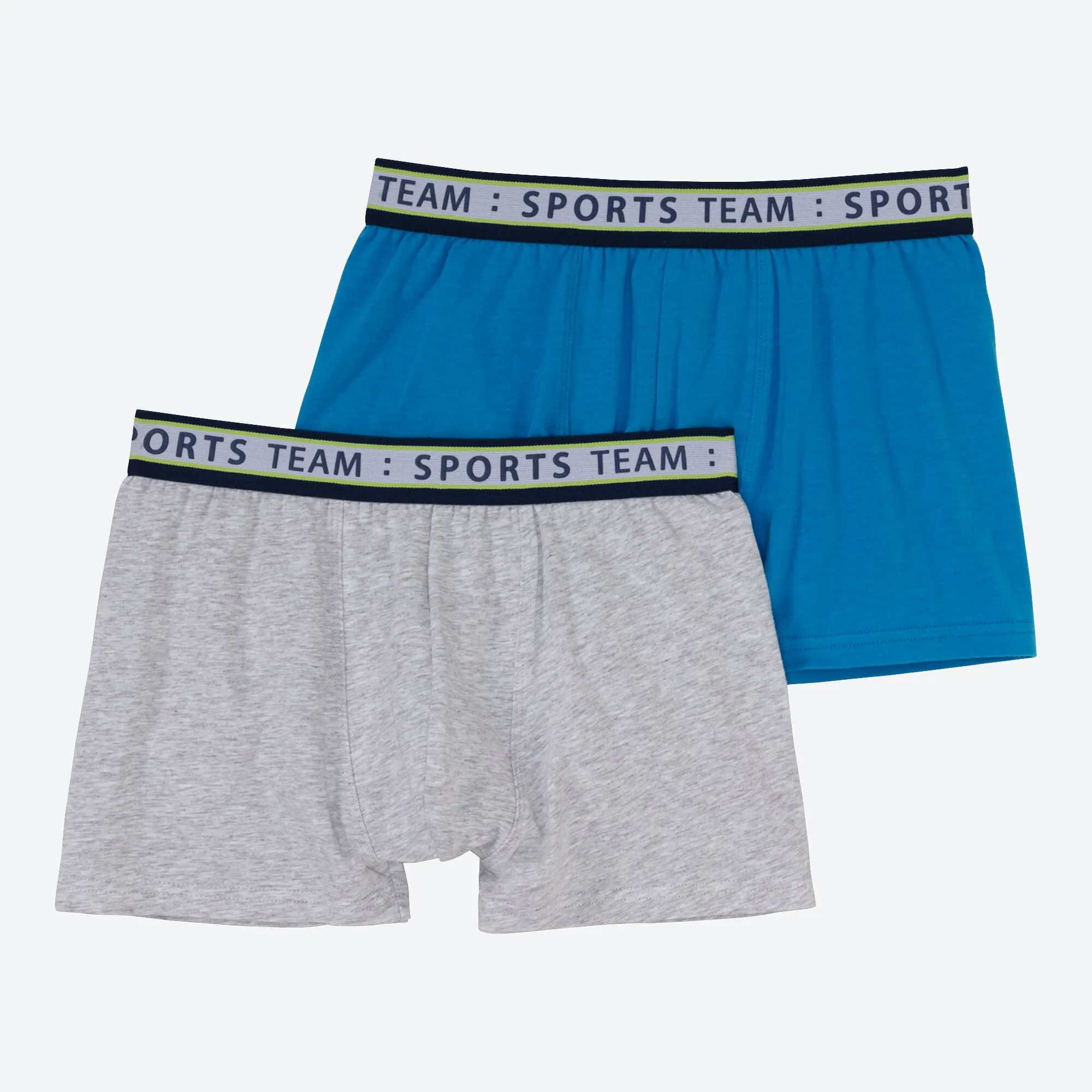 Jungen-Retroshorts mit Kontrastbund, 2er-Pack