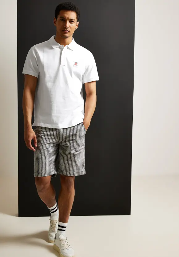 Poloshirt in Piqueé - White
