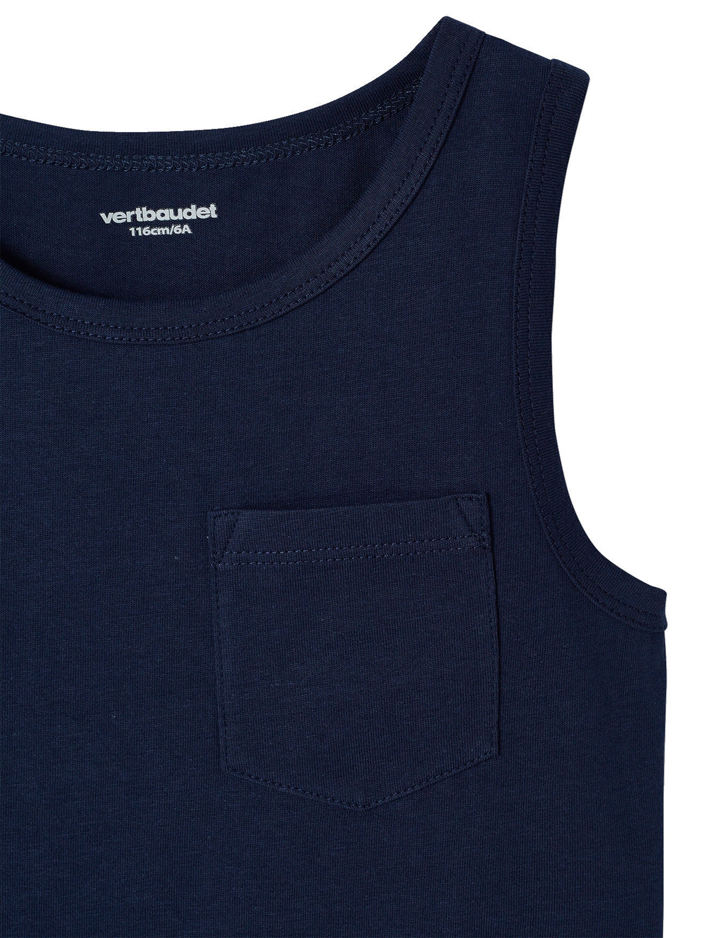 Vertbaudet 2er-Pack Jungen Trägershirts, Palmen pack weiß