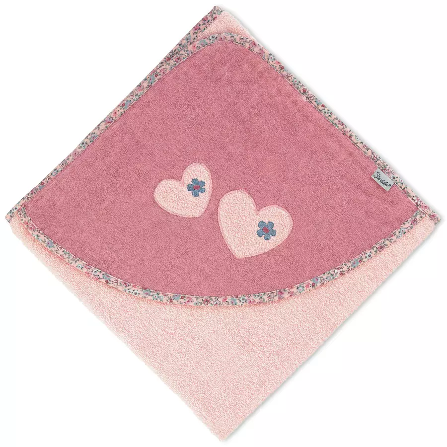 Sterntaler Kapuzenbadetuch Mabel zartrosa 100 x 100 cm