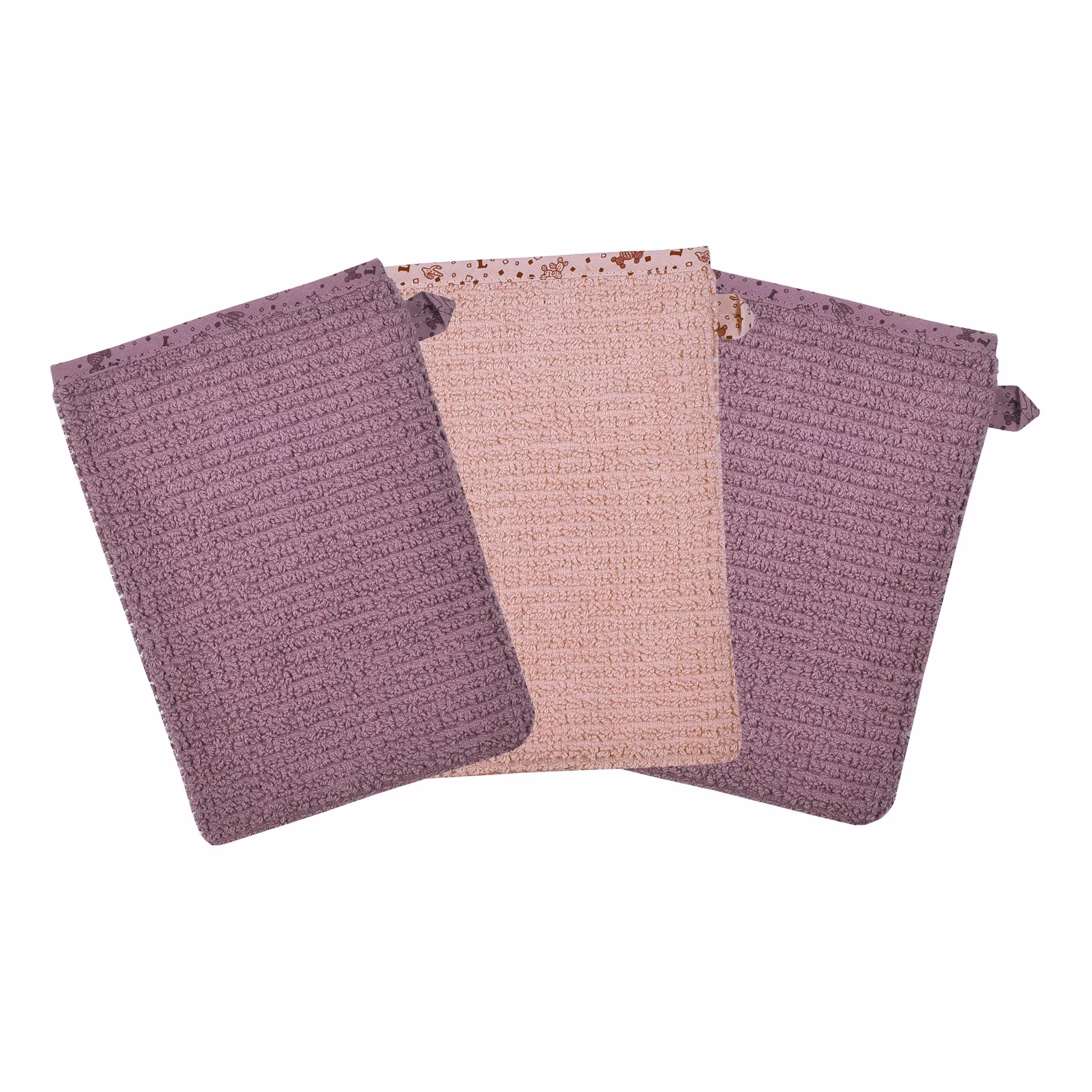 Wörner 3er-Pack Waschlappen 15x21 cm altrosa