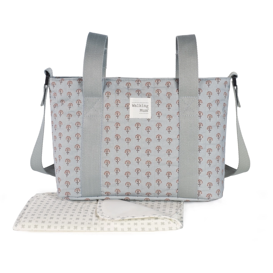Walking Mum Crossbody Tasche Indian Lotus grau