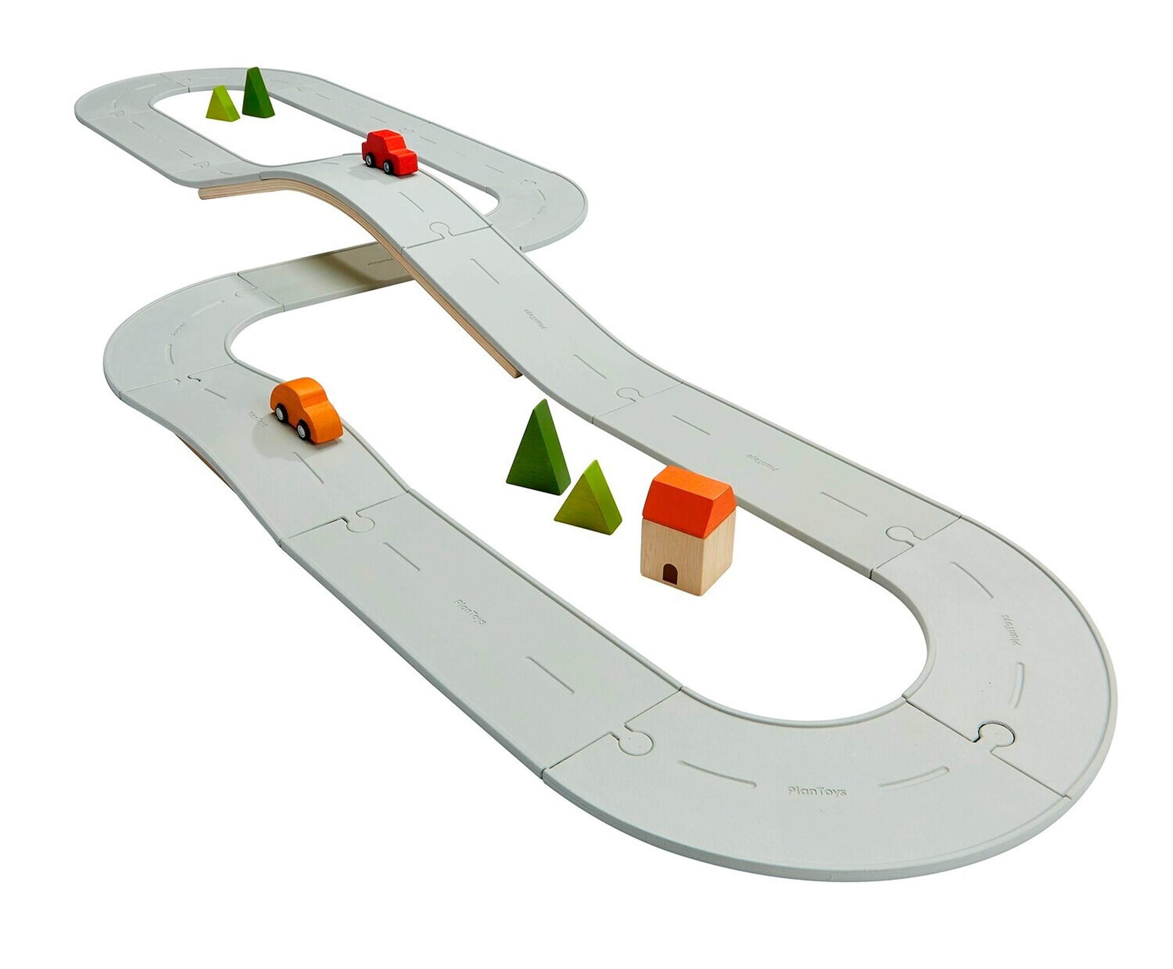 PlanToys Straßen und Schienen Set groß