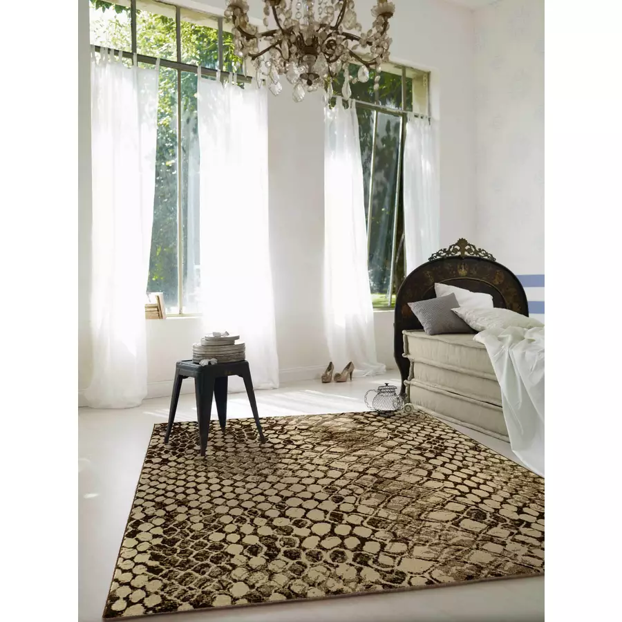 Wecon home Kurzflorteppich Snake beige