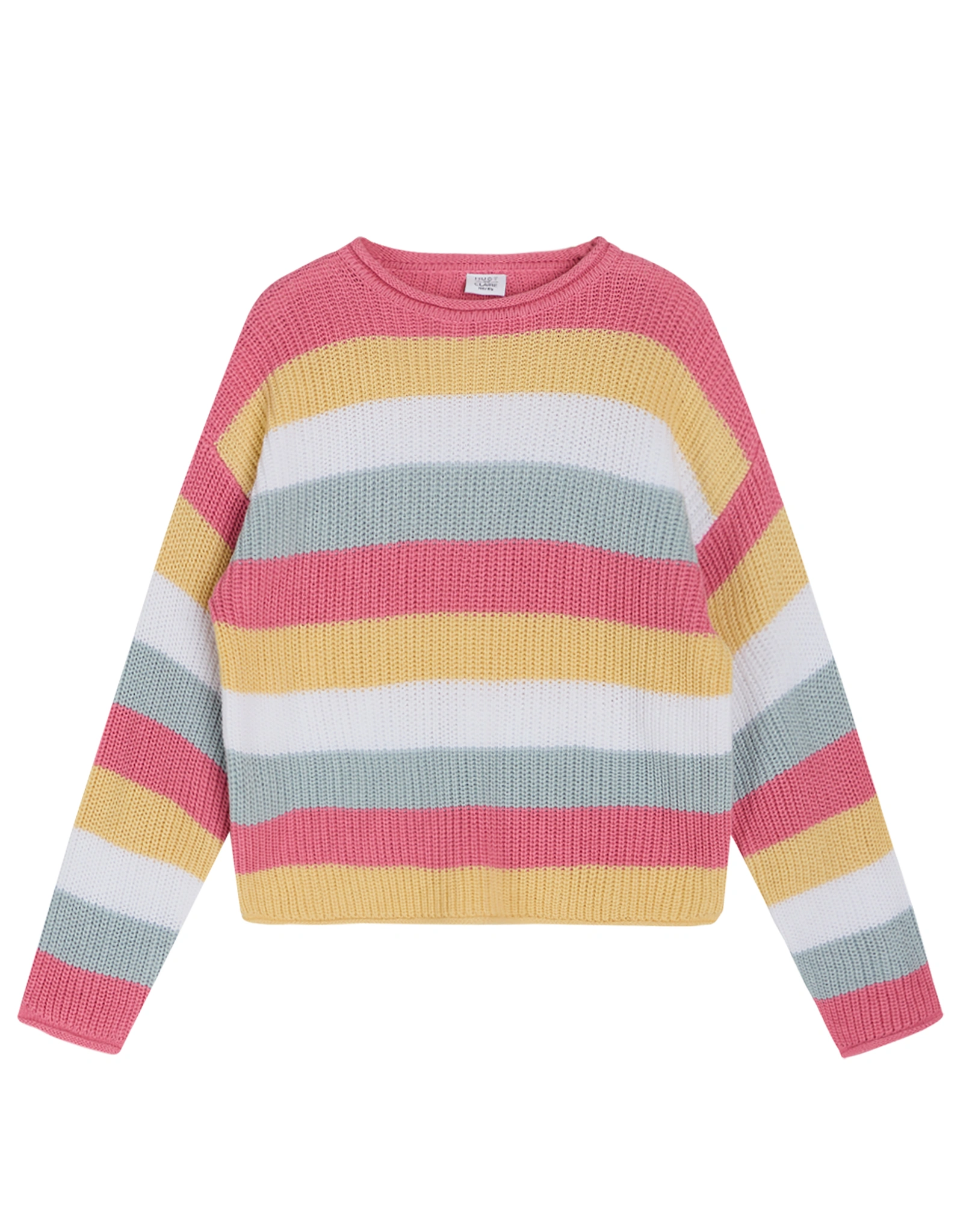 Strickpullover PELIN gestreift in pink-a-boo