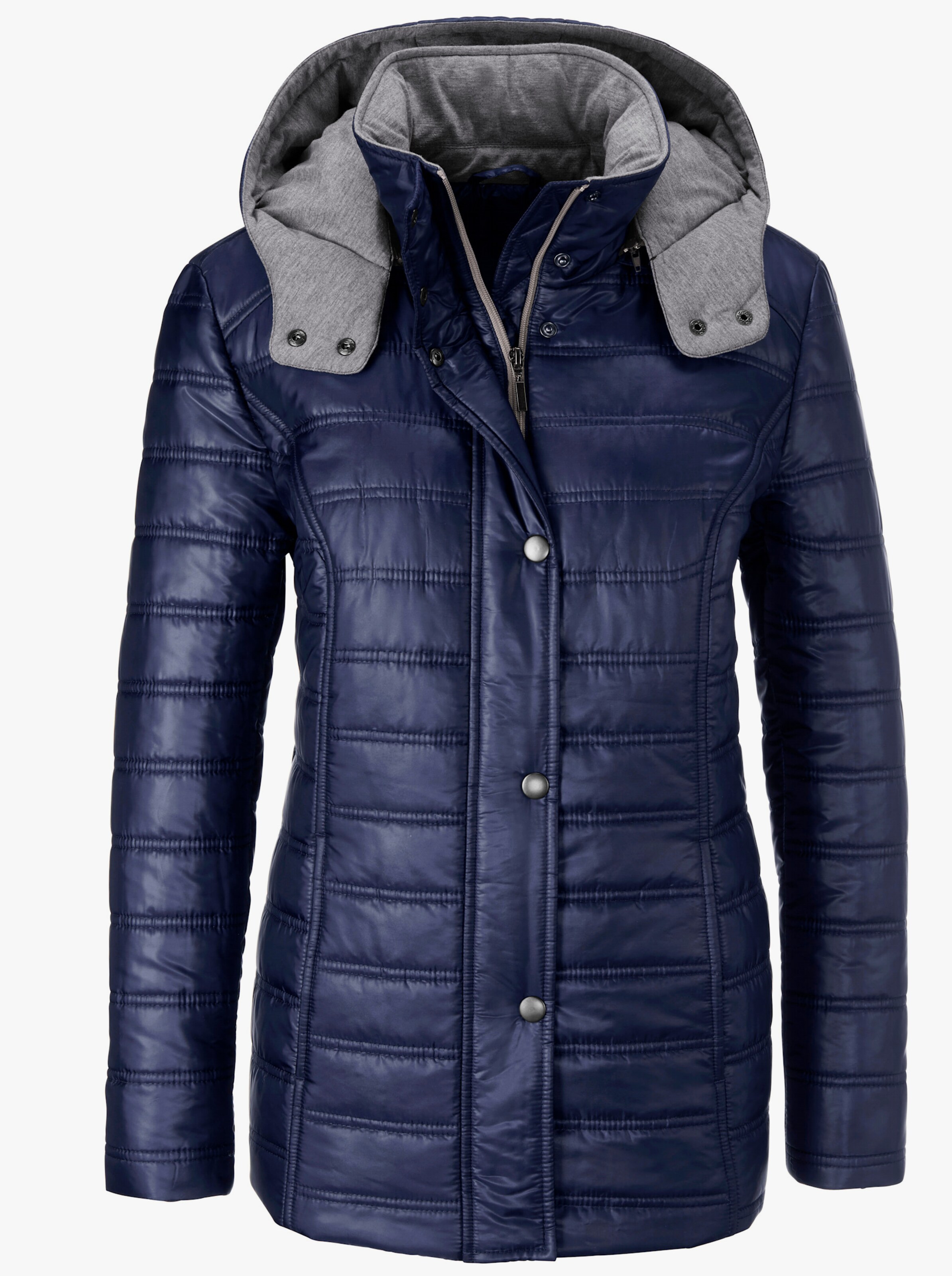 Steppjacke mit abzippbarer Kapuze