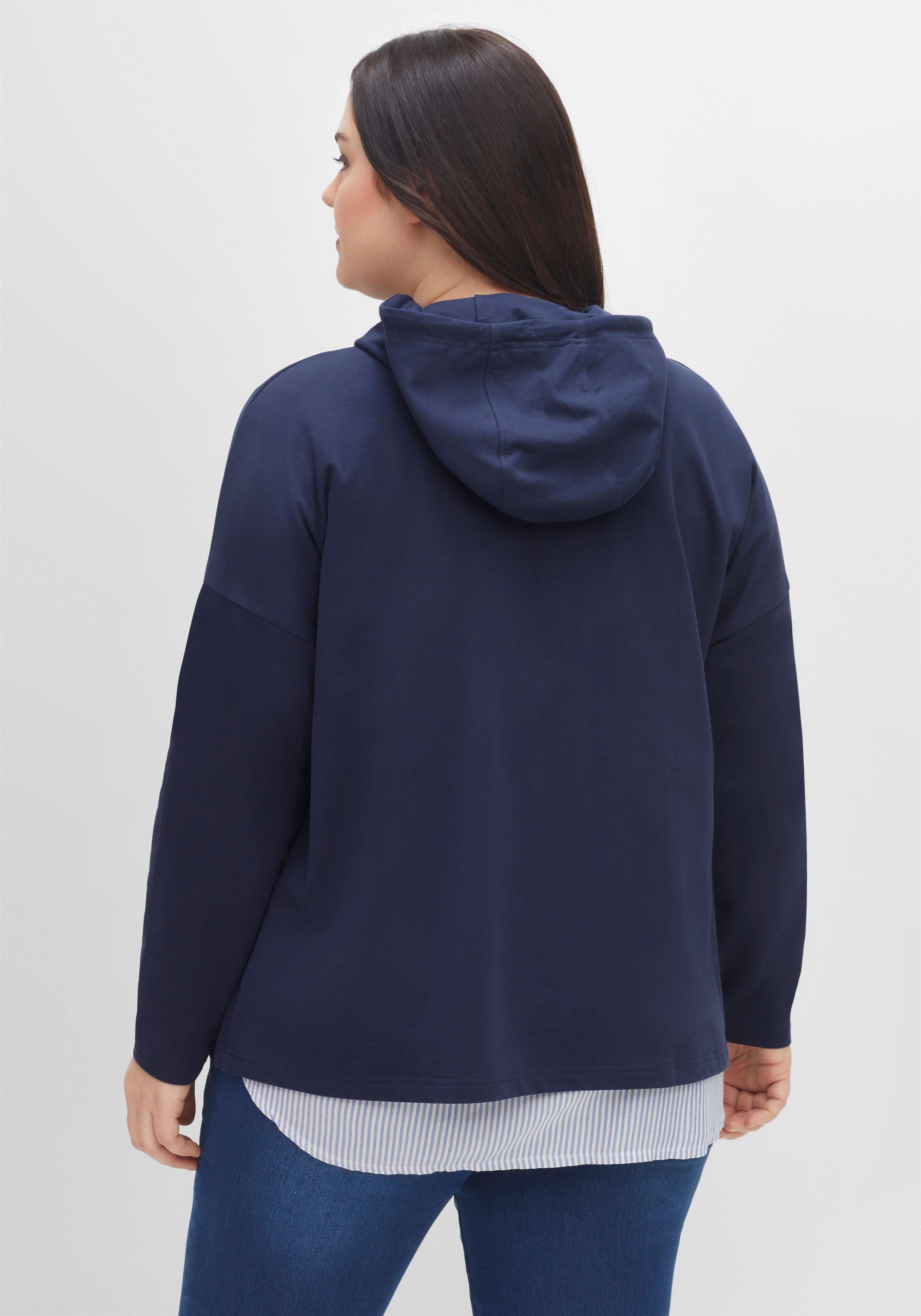Kapuzensweatshirt mit Frontdruck, in A-Linie