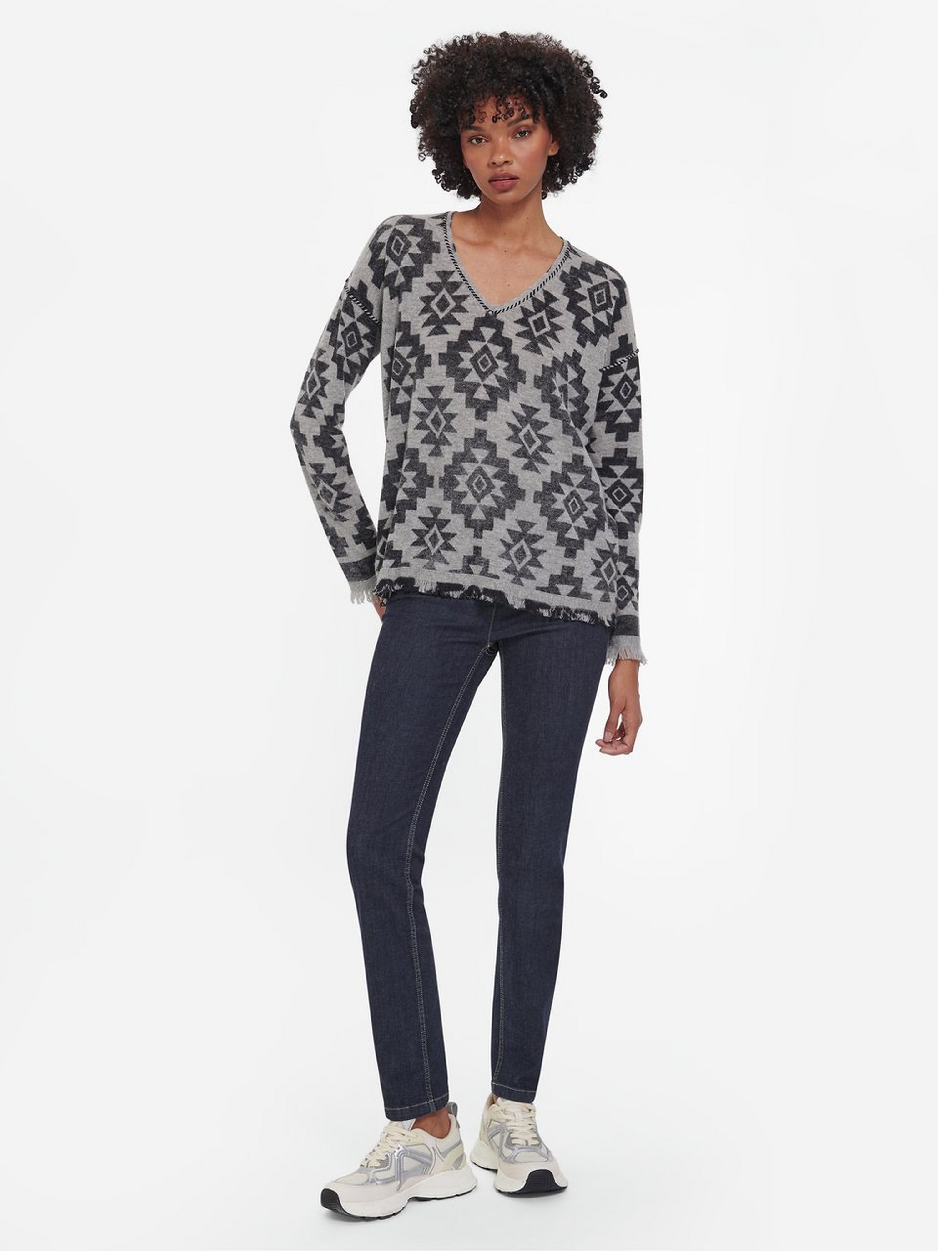 Pullover mit V-Ausschnitt