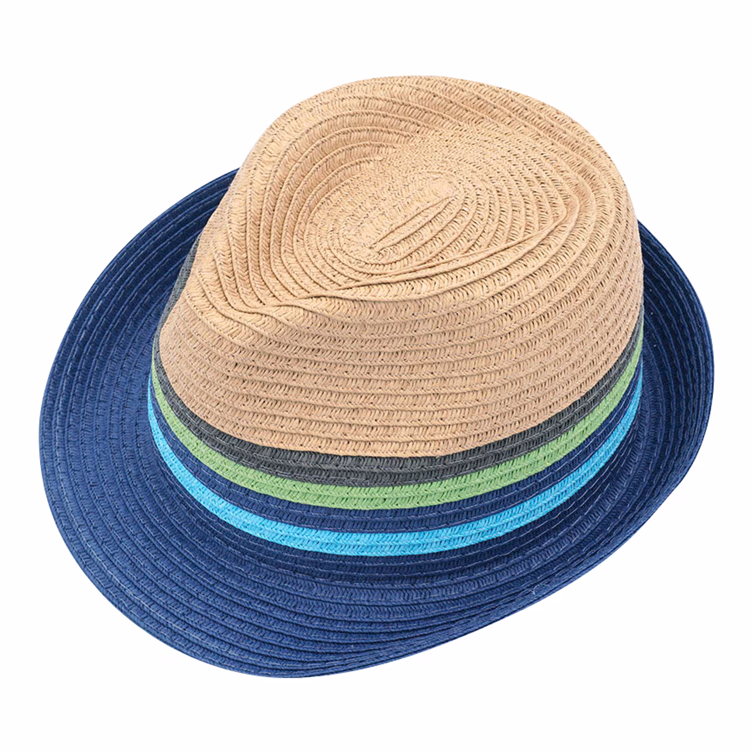 maximo Strohhut Streifen natur/blau