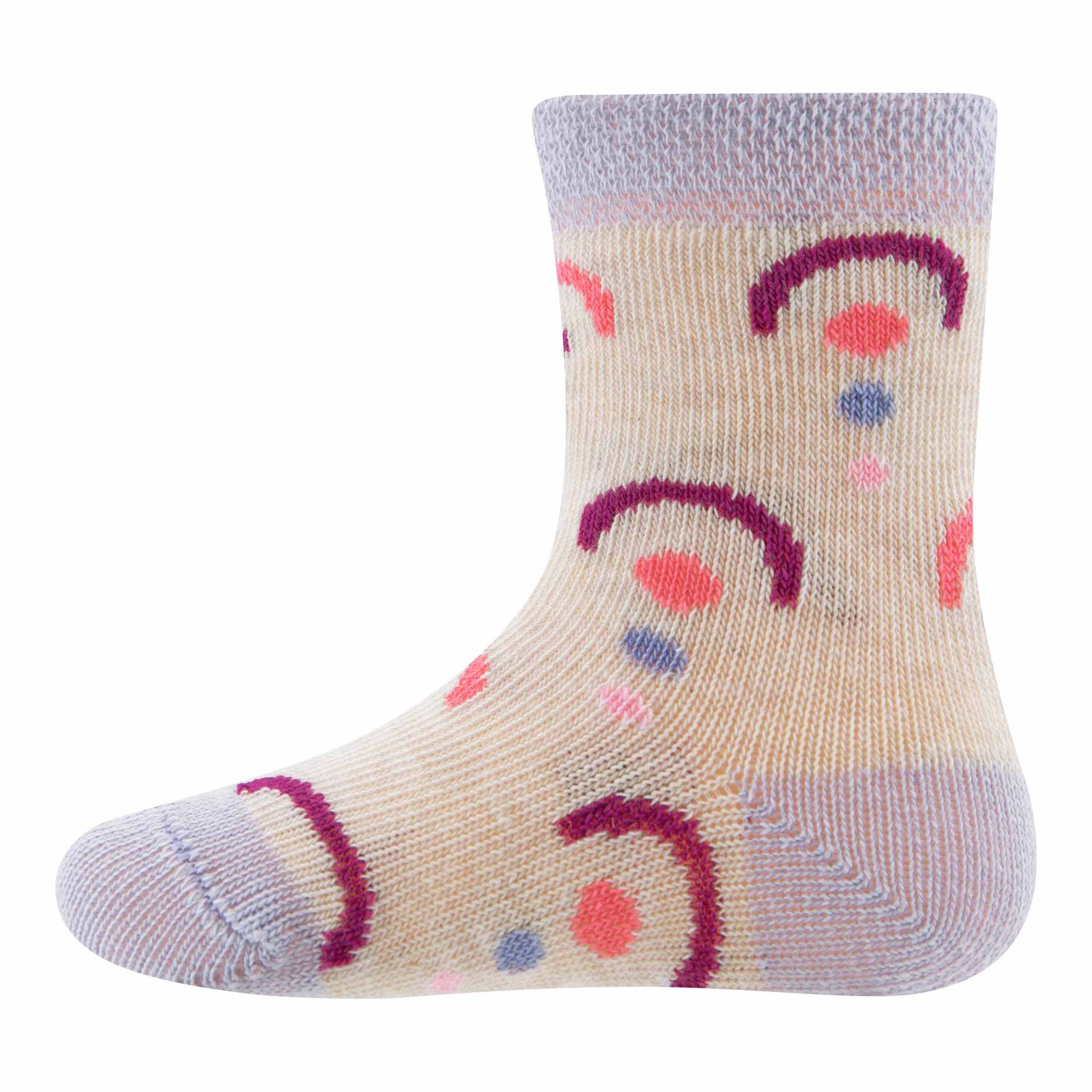 Ewers 2er-Pack Socken Regenbogen beige/flieder