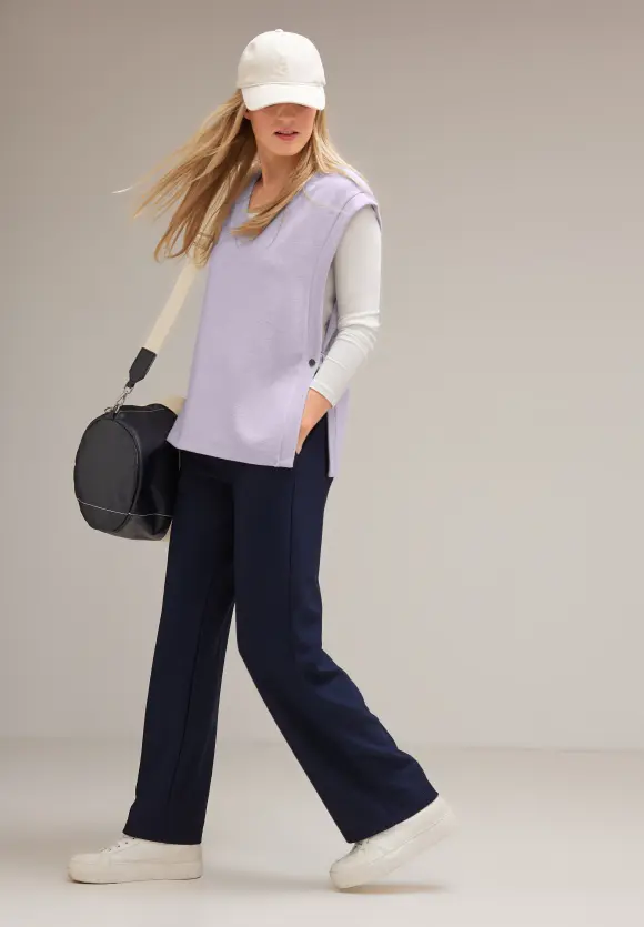 Weste mit V-Ausschnitt - soft pure lilac melange